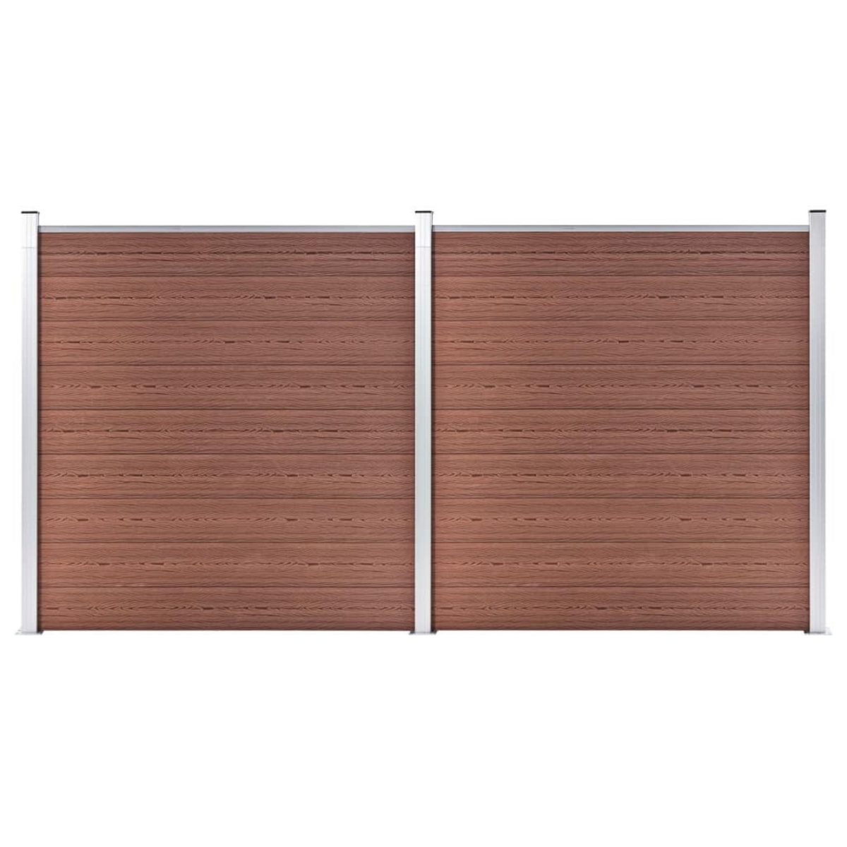 VIDAXL Cloture de jardin WPC 353x186 cm Marron