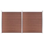 VIDAXL Cloture de jardin WPC 353x186 cm Marron