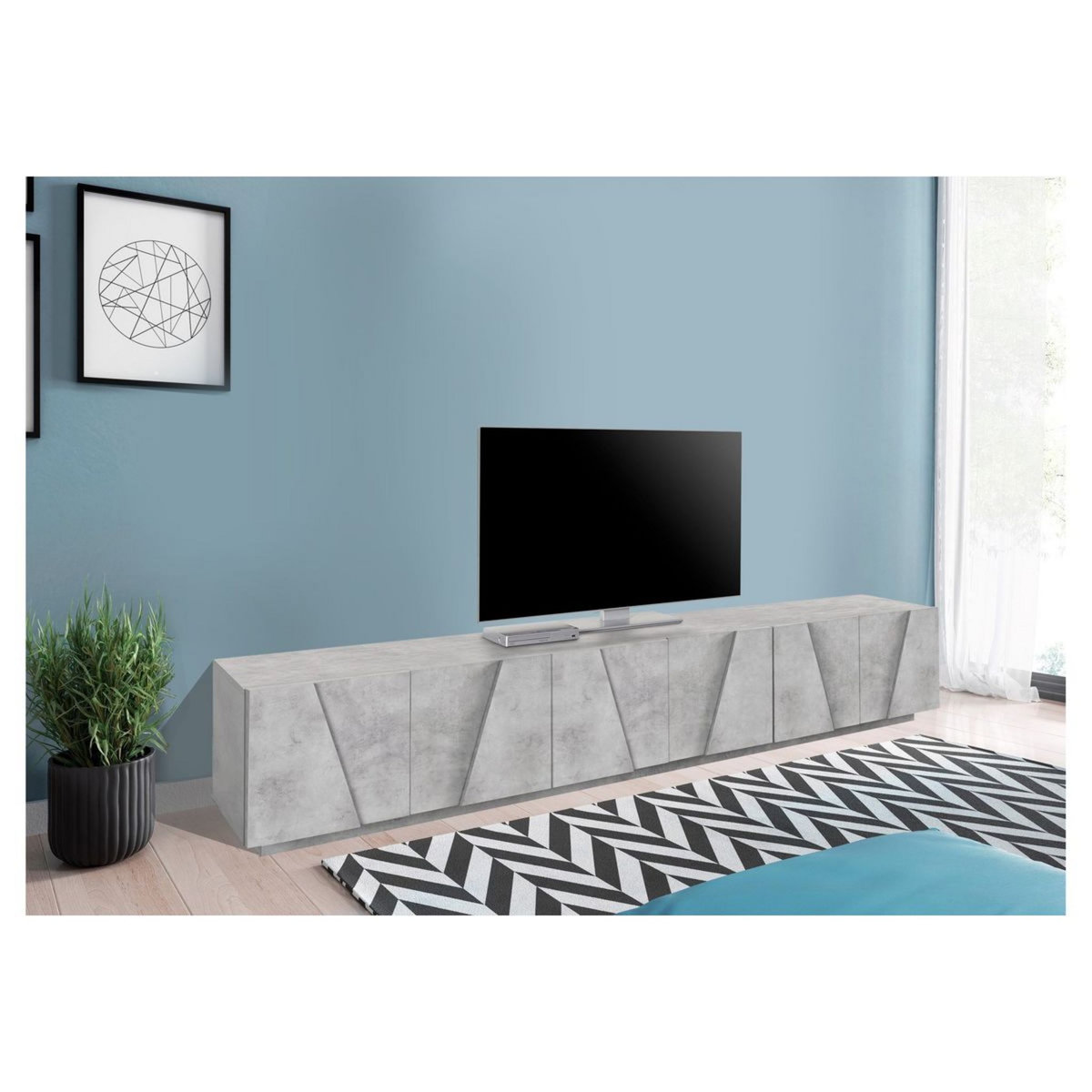 Meuble TV 6 portes L240cm PESCARA