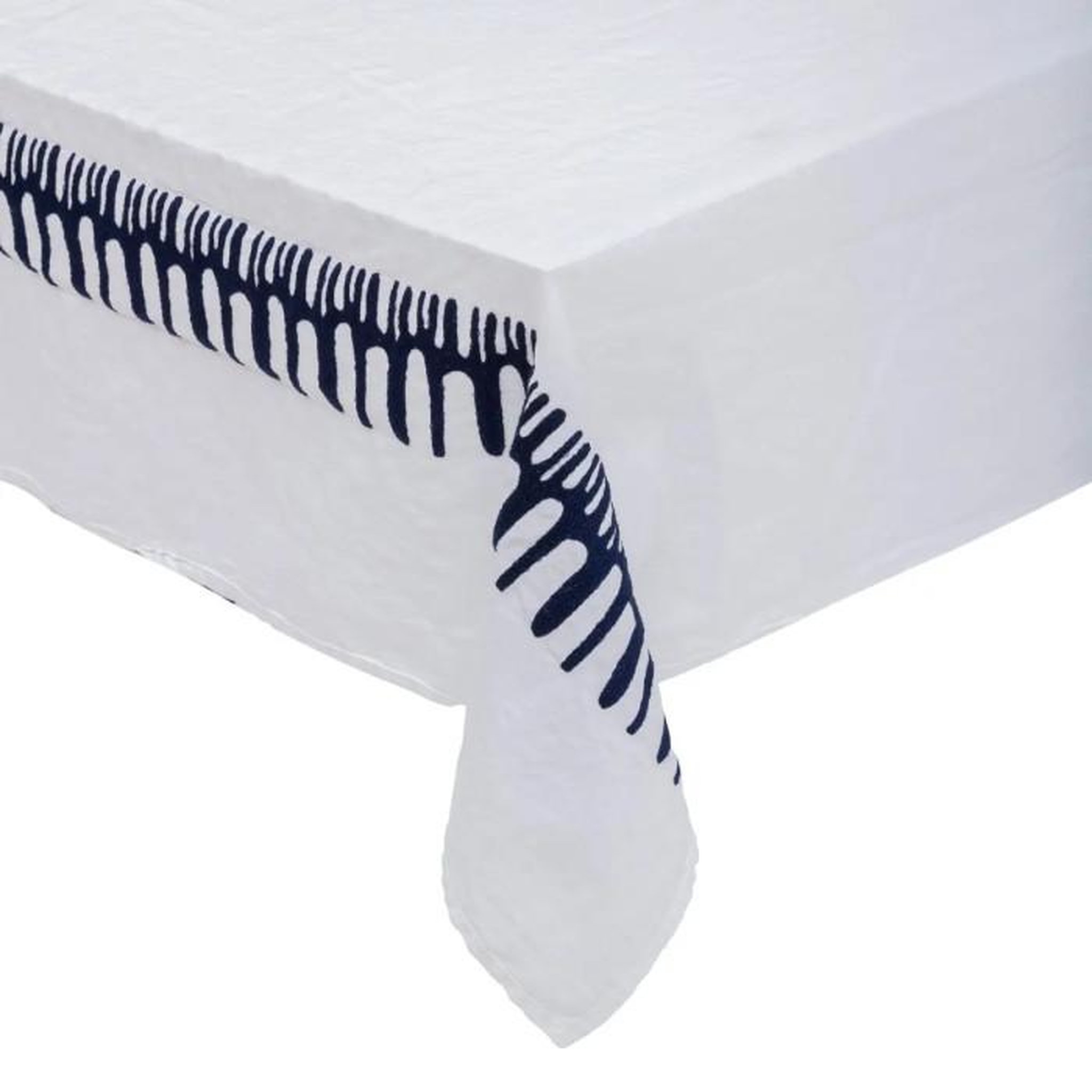 ATMOSPHERA Nappe Déco  Brodée  150x300cm Blanc