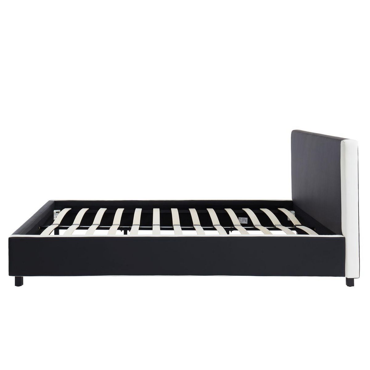 Lit double à LED avec sommier à lattes et tête de lit 160x200cm NEO