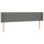 Voir la diapositive 2 : VIDAXL Tete de lit avec oreilles Gris fonce 163x16x78/88 cm Tissu