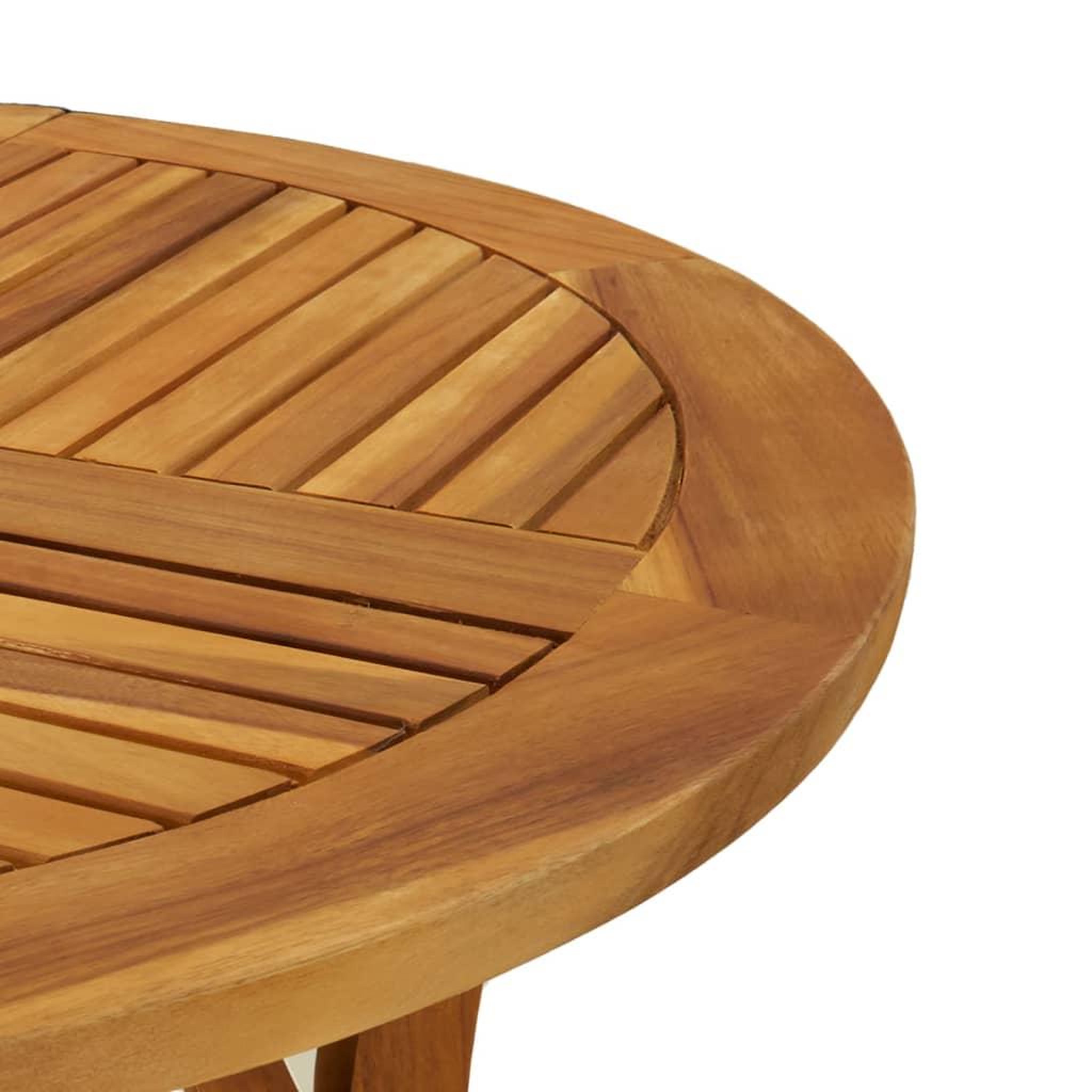 Voir la diapositive 5 : VIDAXL Table de jardin Ø 85 cm Bois d'acacia solide
