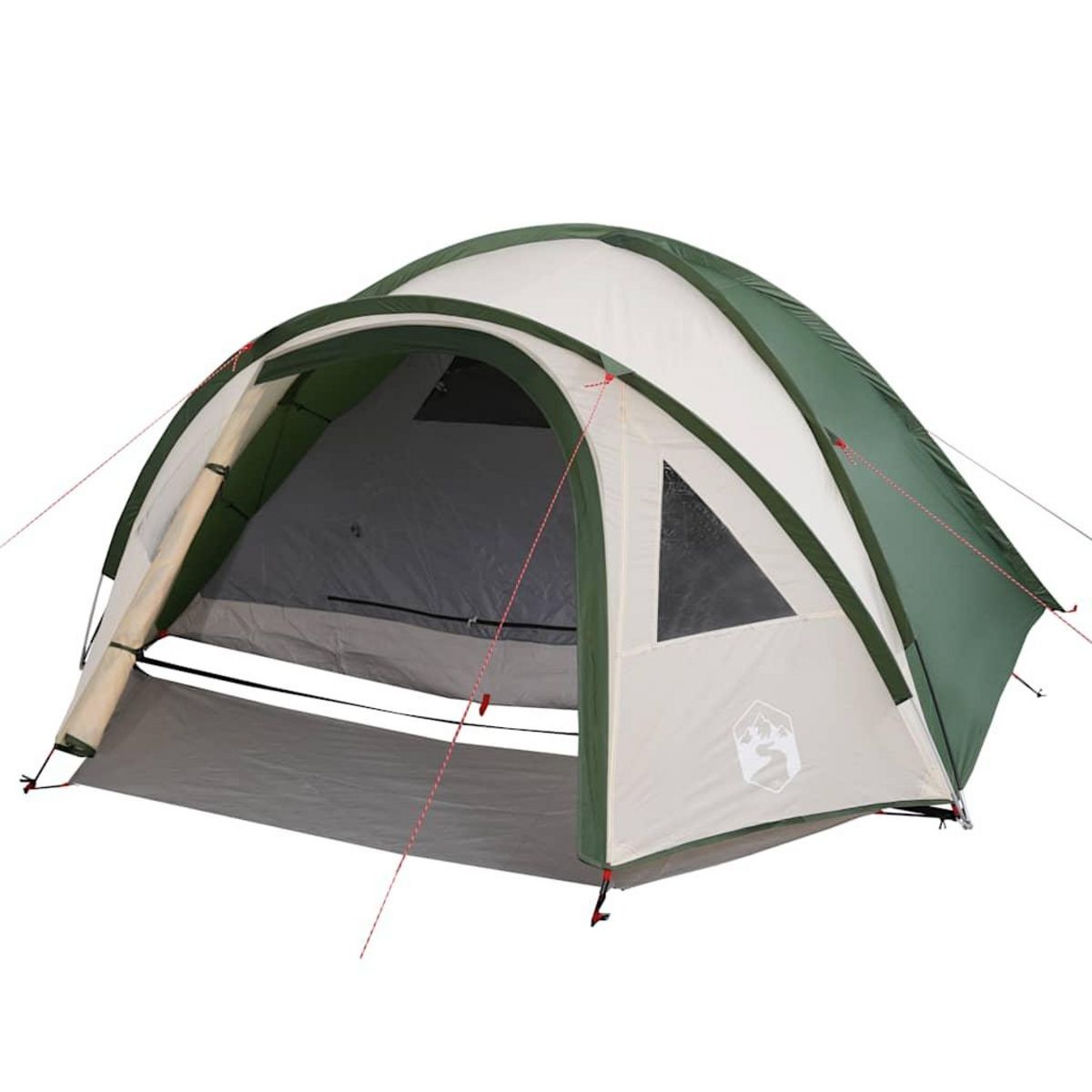 VIDAXL Tente de camping a dome 4 personnes vert impermeable