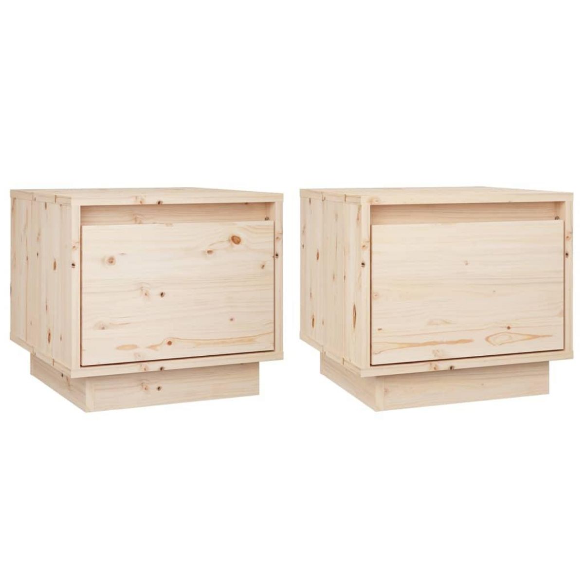 VIDAXL Tables de chevet 2 pcs 35x34x32 cm Bois de pin solide