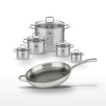 ELO Lot Poêle 32 cm Elo Relief Evolution & 5 Faitouts Elo Citrin