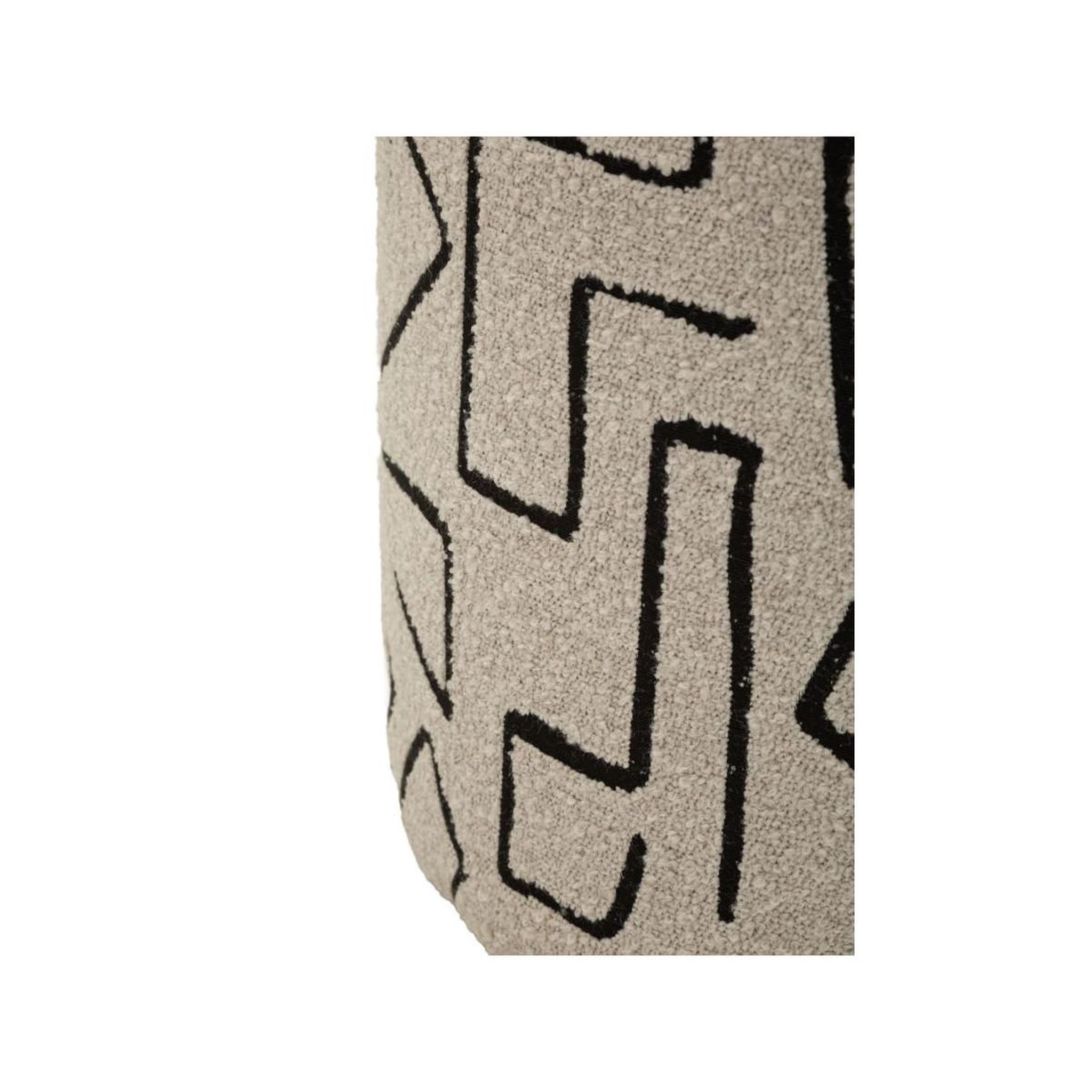 Voir la diapositive 4 : Paris Prix Pouf rond à motifs  nairobi  44cm beige