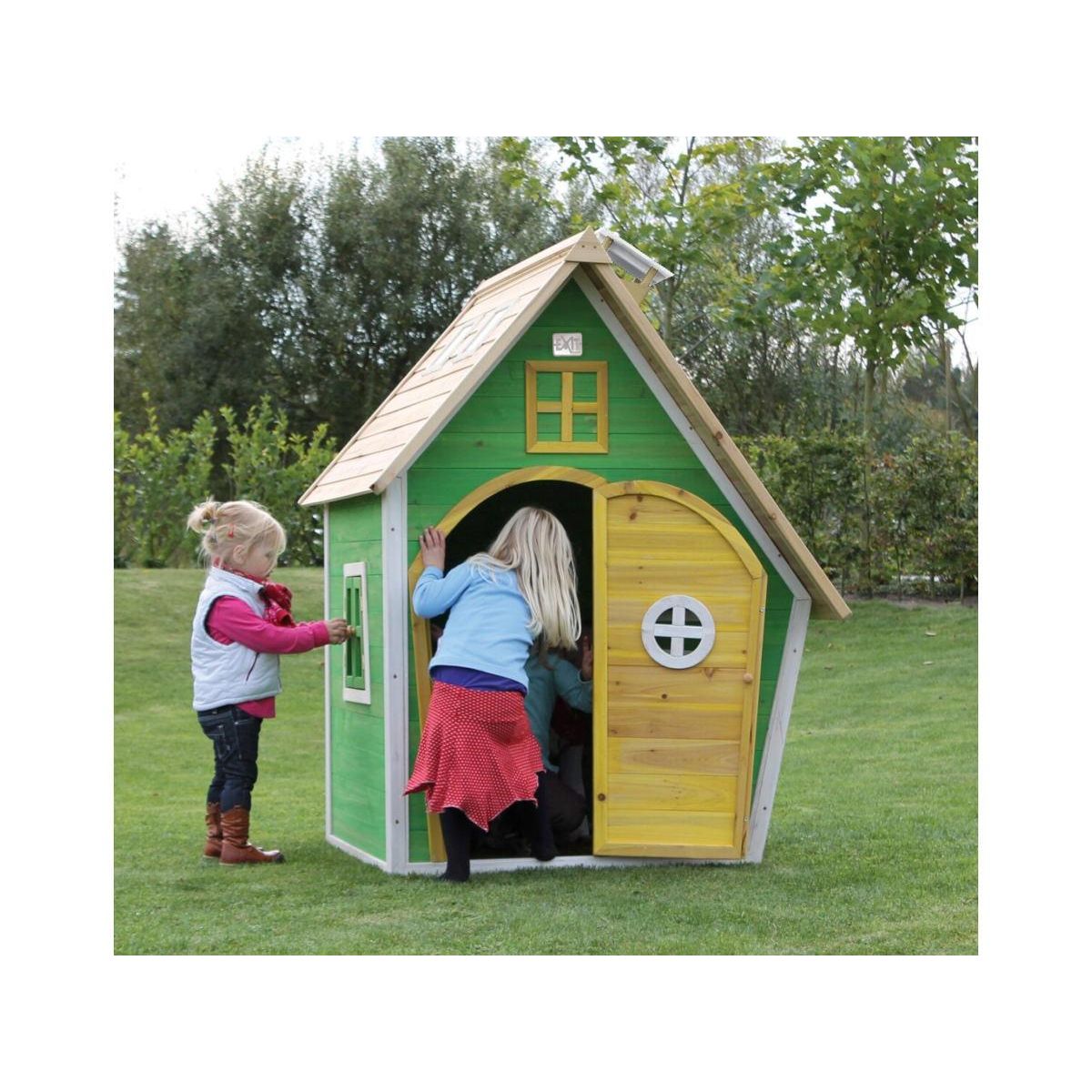 EXIT TOYS Maisonnette en bois pour enfants Fantasia 100 Vert - Exit Toys