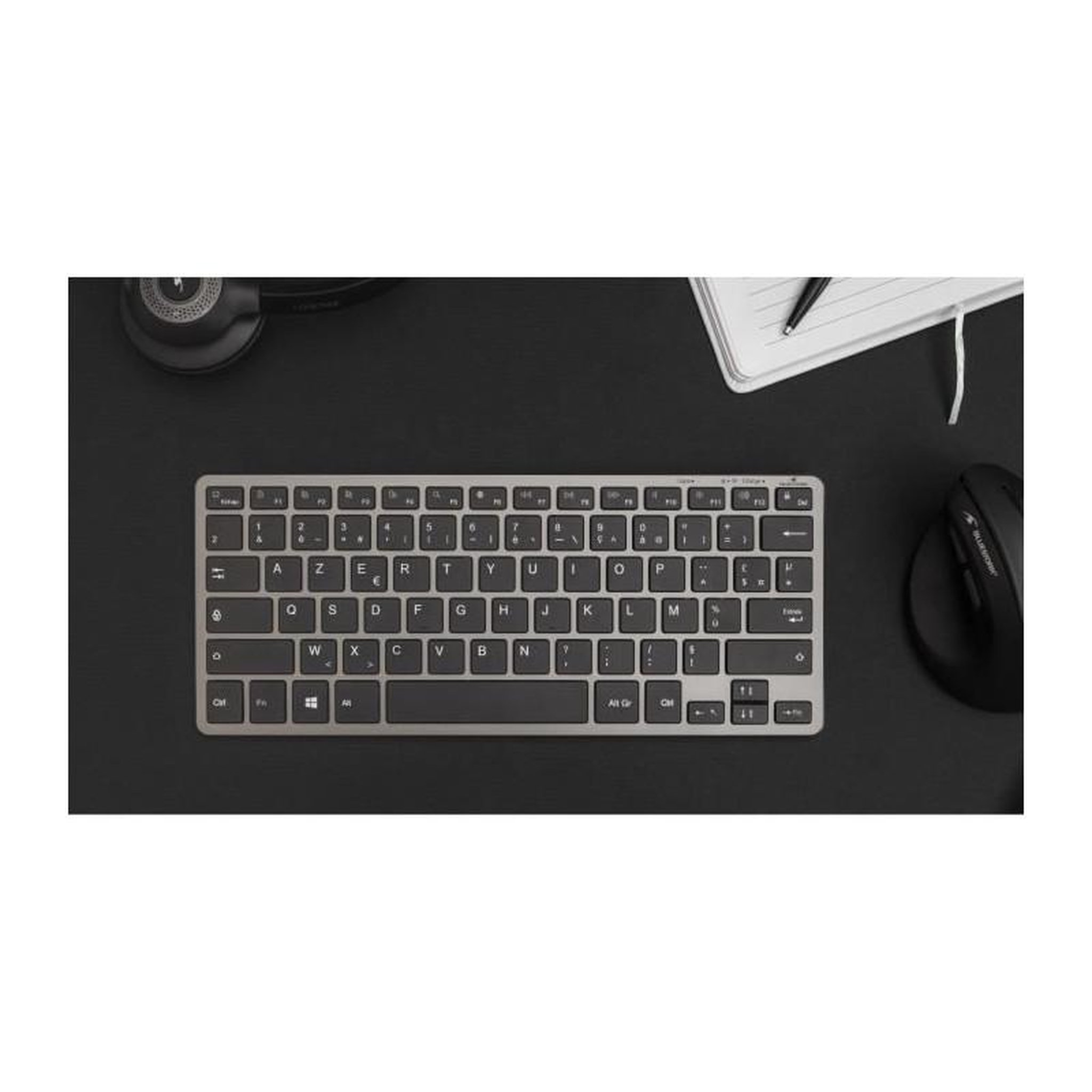 Voir la diapositive 6 : BLUESTORK Clavier TKL - BLUESTORK - Bluetooth + 2.4Ghz PC - Gris et Noir