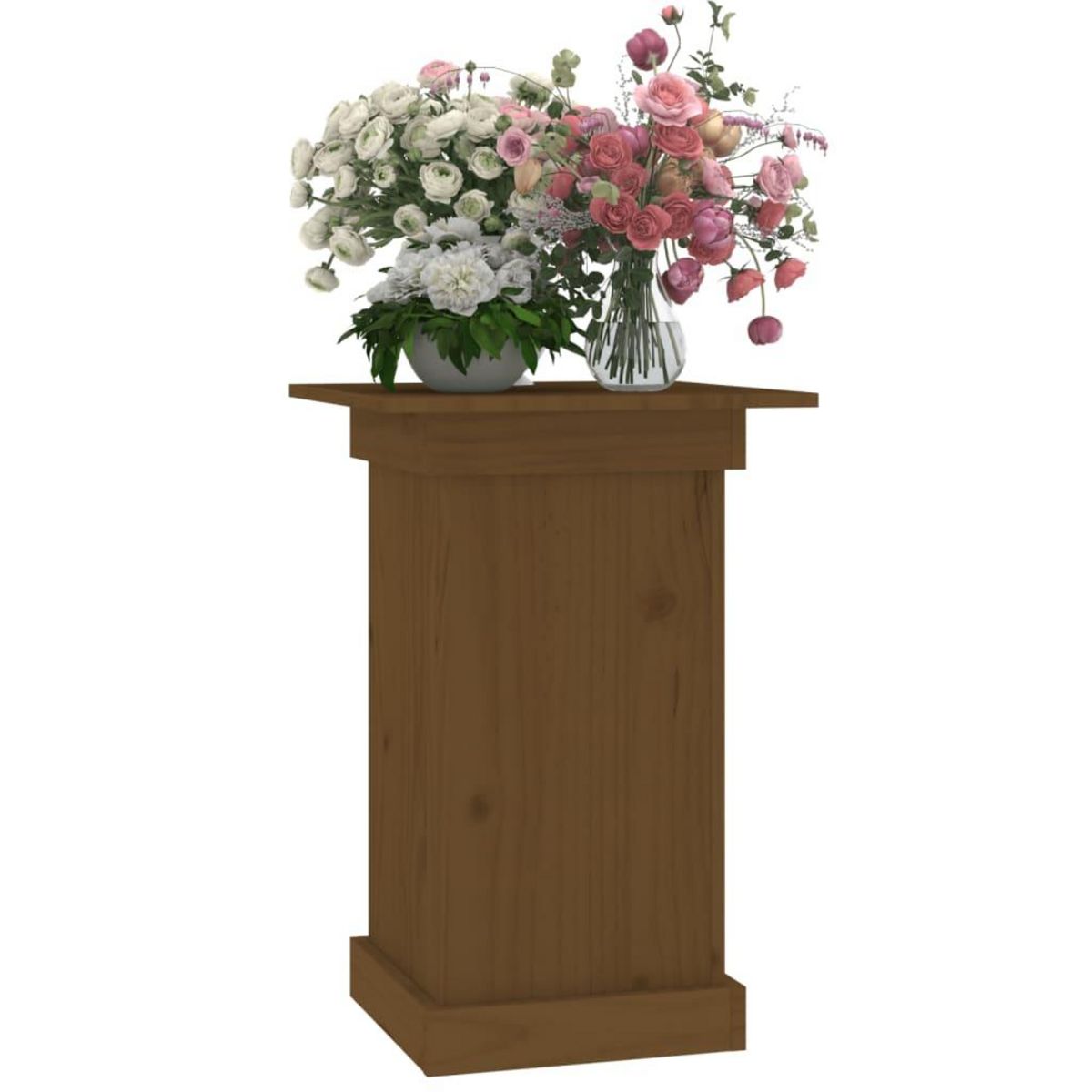 VIDAXL Support a fleurs Marron miel 40x40x60 cm Bois de pin solide