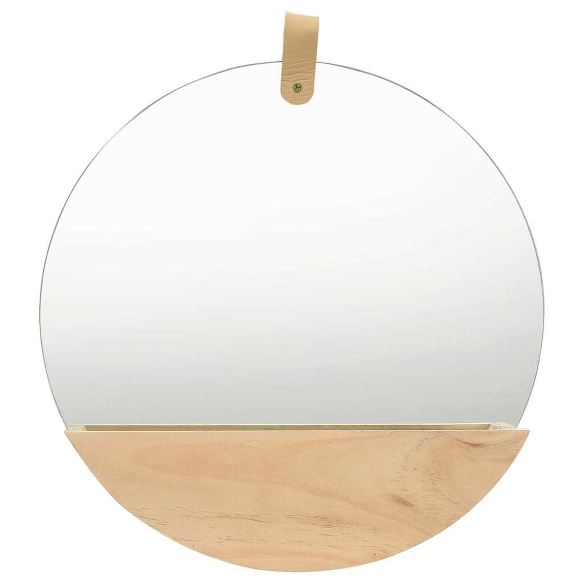 VIDAXL 322801 wall mirror solid pinewood 35 cm