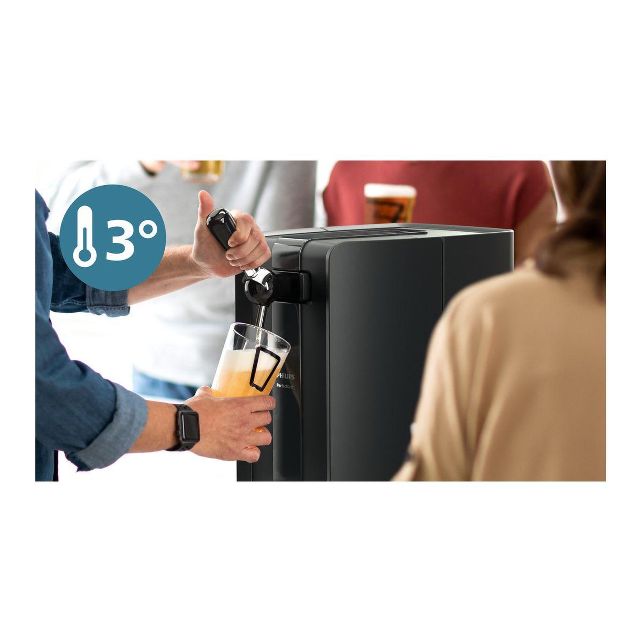 Voir la diapositive 4 : Philips Tireuse à bière hd3761/60 perfectdraft série 5000 gris, 6l