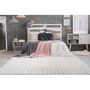 Voir la diapositive 2 : Paris Prix Tapis Shaggy Effet 3D  Vivica  Blanc & Rose