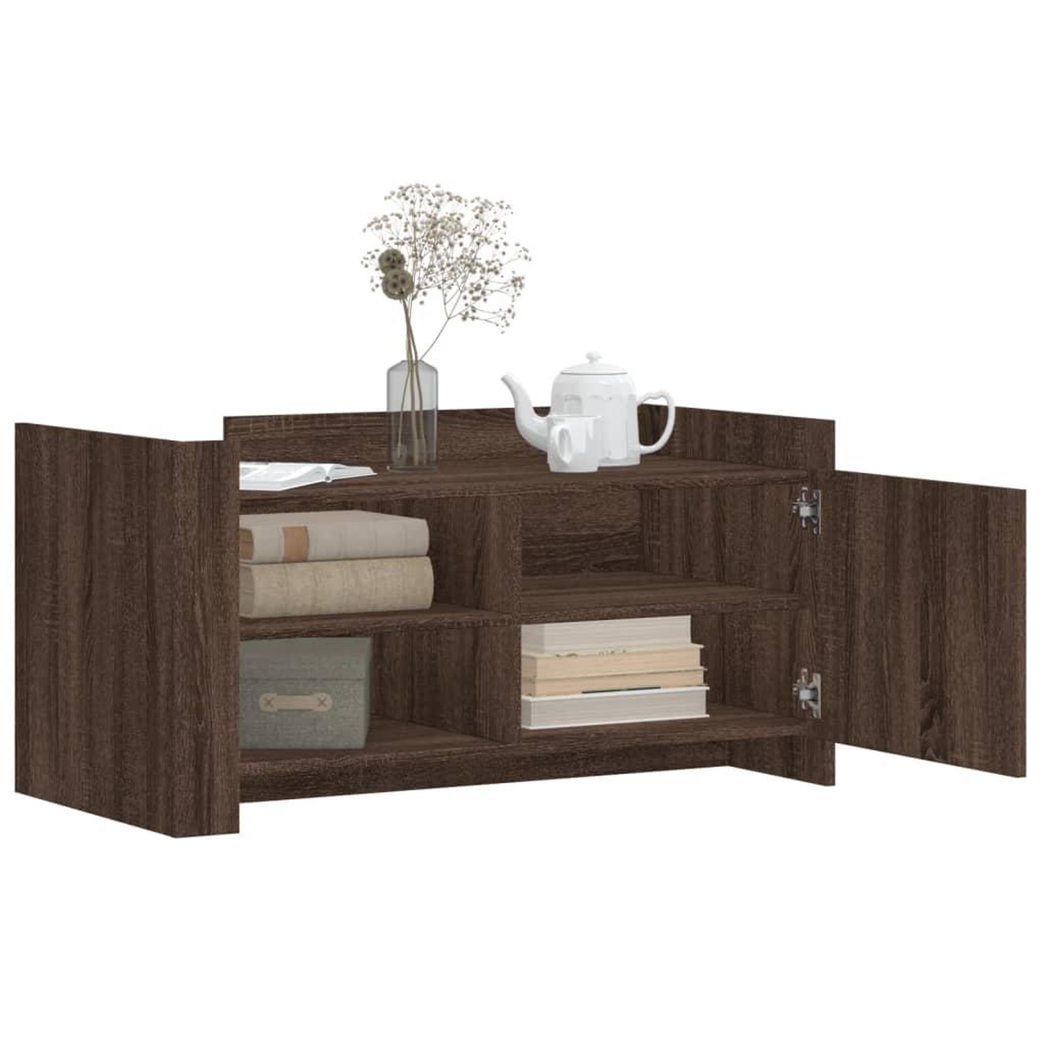 Voir la diapositive 3 : VIDAXL Table basse chene marron 100x50x50 cm bois d'ingenierie