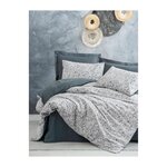 GENERIQUE Parure de lit - 129CTN64281 - 1 housse de couette 220 x 240 cm + 2 taies d'oreiller 60 x 60 cm - 100% coton ranforcé - Anthraci