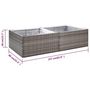 Voir la diapositive 6 : VIDAXL Jardiniere Gris 157x80x40 cm Resine tressee