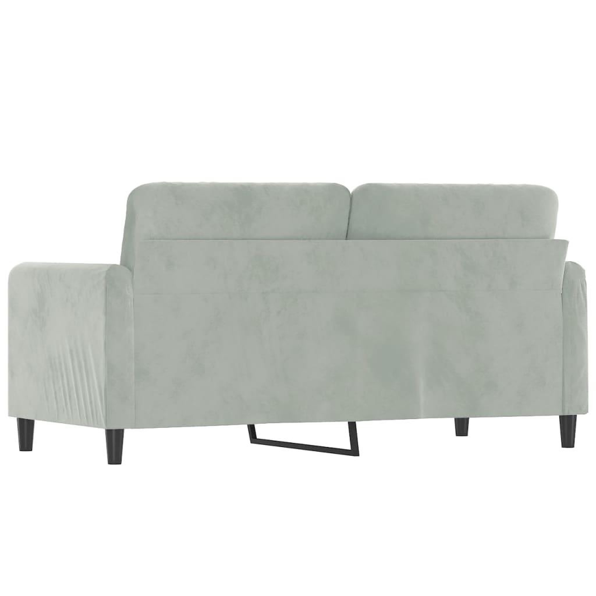 Voir la diapositive 5 : VIDAXL Canape a 2 places Gris clair 140 cm Velours