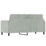 Voir la diapositive 5 : VIDAXL Canape a 2 places Gris clair 140 cm Velours