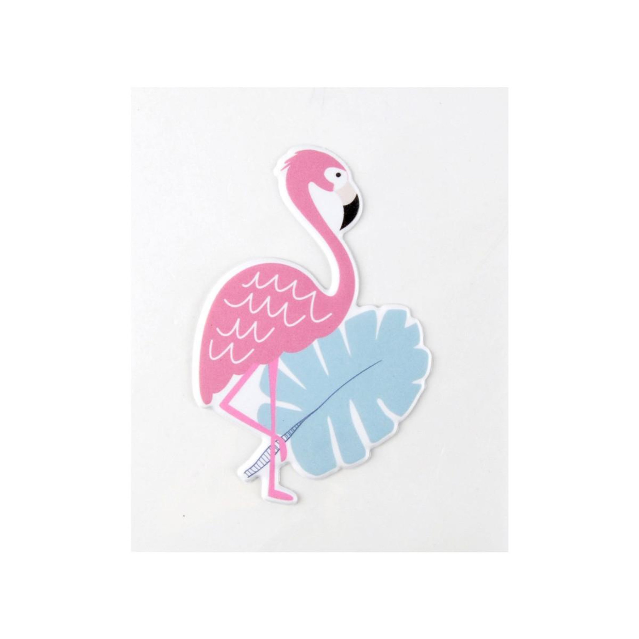 Voir la diapositive 2 : HOMEA Sticker puffy  flamant rose  10cm rose