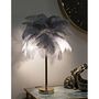 Voir la diapositive 5 : Paris Prix Lampe à Poser Imitation Plume  Palm  60cm Or & Gris
