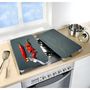 Voir la diapositive 2 : Wenko 2 Couvre-plaques universel Piment - 30 x 52 cm - Gris et rouge