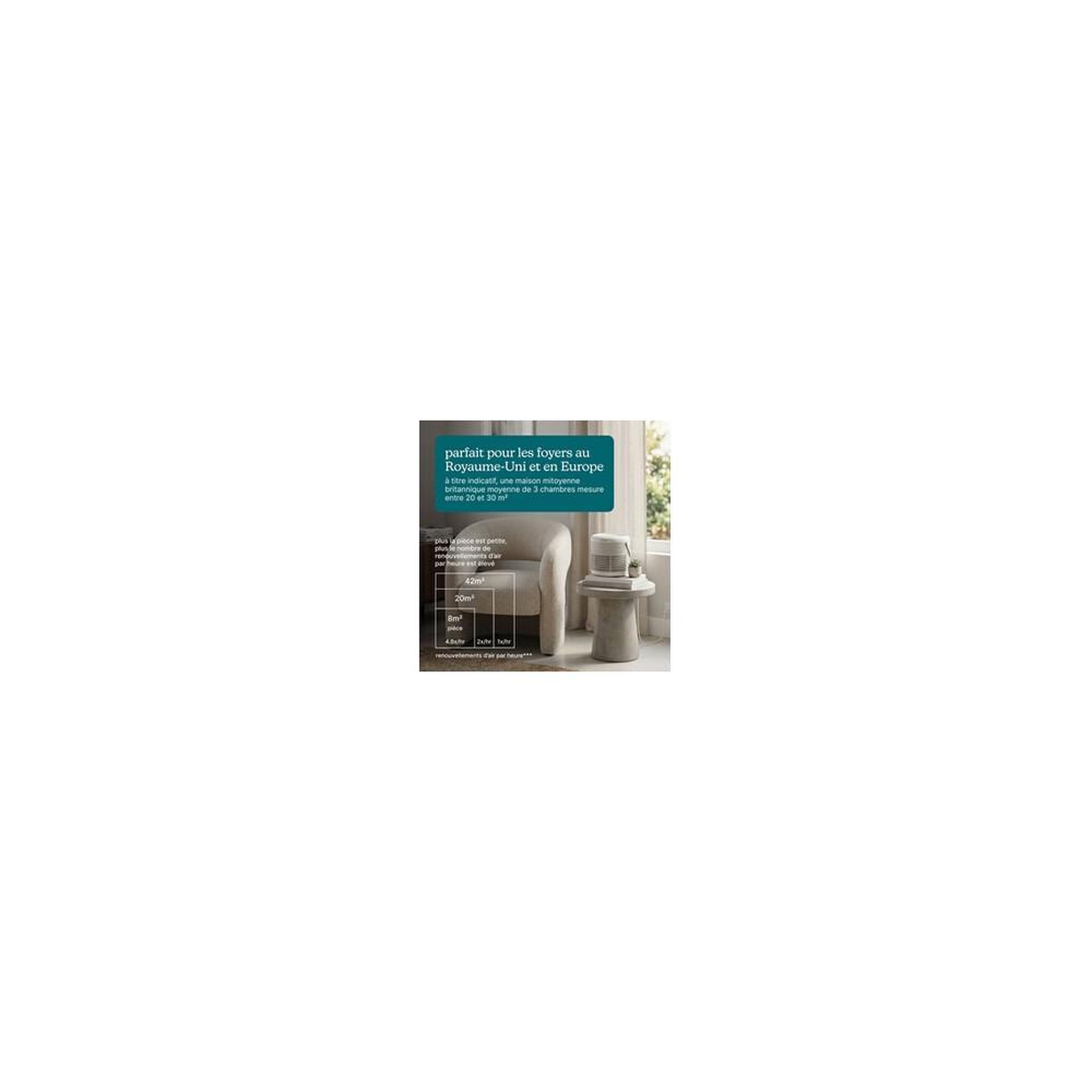 Voir la diapositive 2 : HOMEDICS Purificateur Homedics WhisperPure Comfort Beige