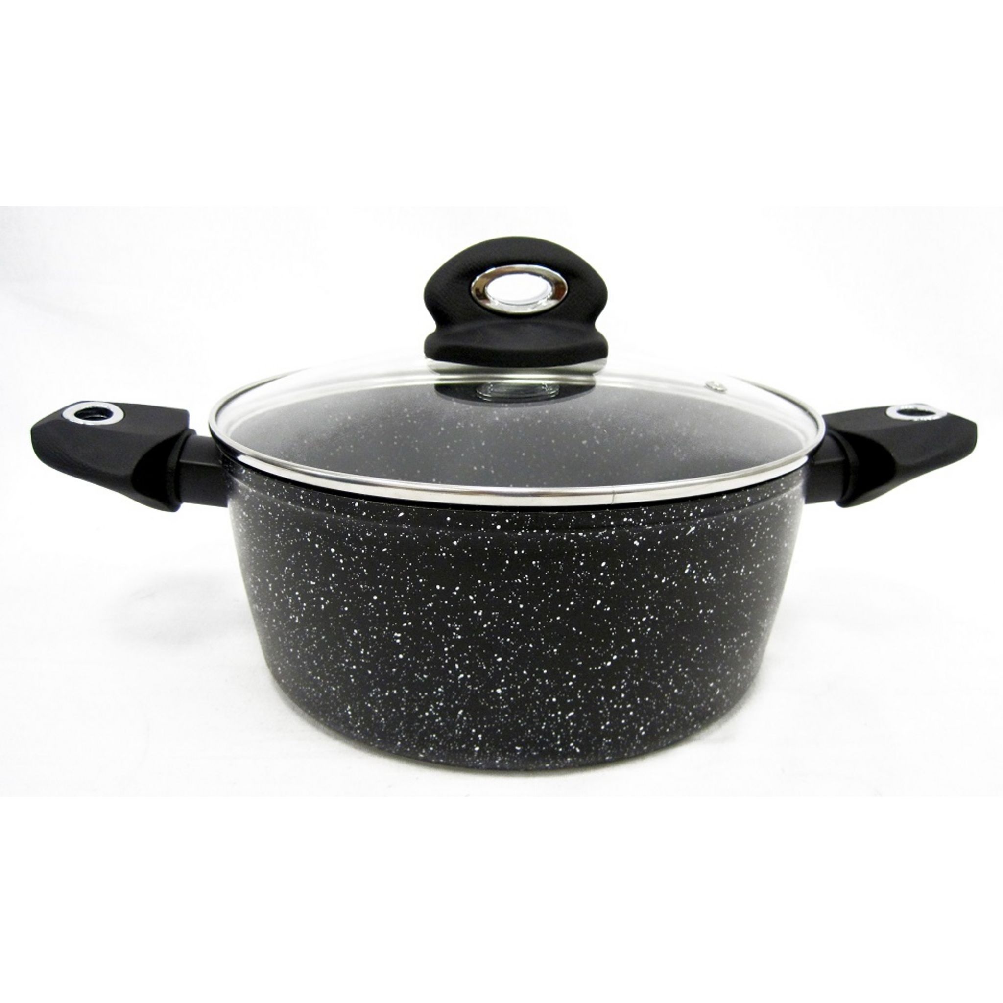 Sauteuse 24 Cm En Aluminium Forgé Avec Couvercle Gamme Black Édition