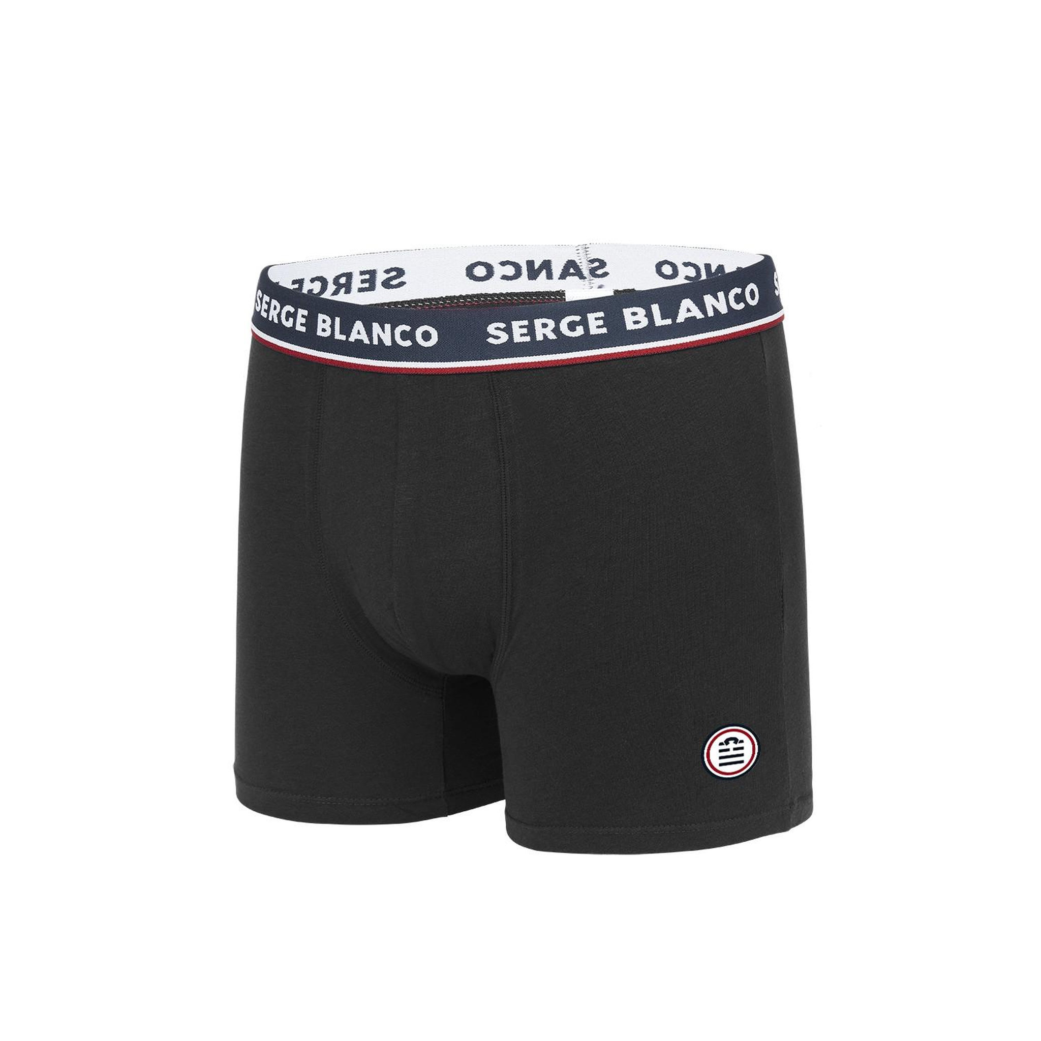 Voir la diapositive 4 : SERGE BLANCO Lot 2 boxers coton homme french