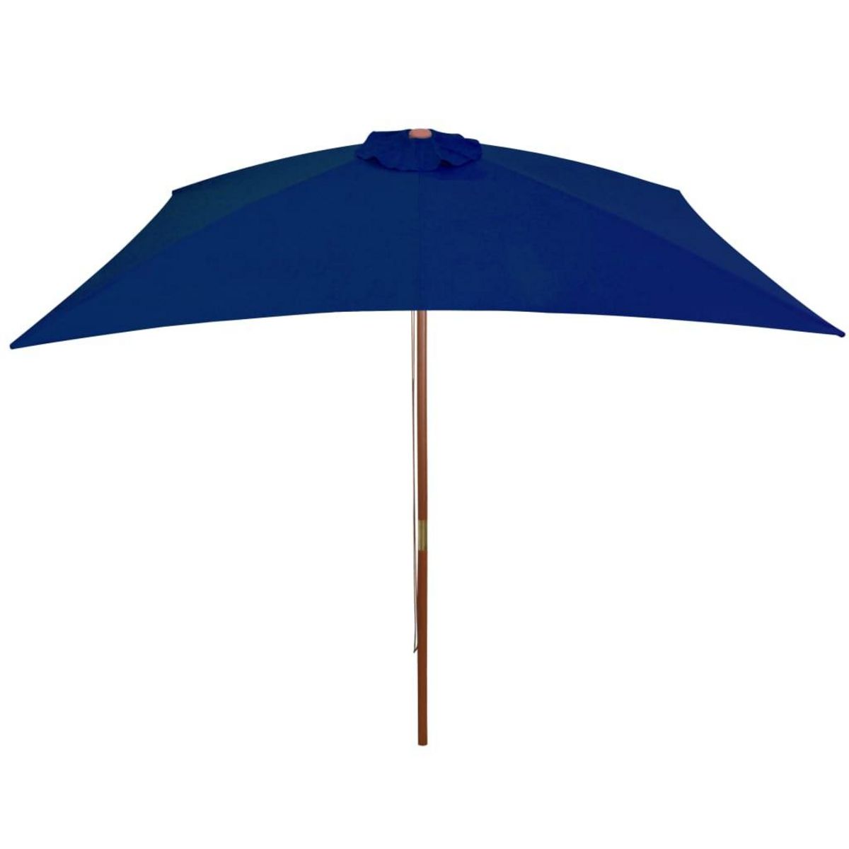 VIDAXL Parasol de jardin avec mat en bois bleu 200x300 cm
