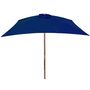 Voir la diapositive 3 : VIDAXL Parasol de jardin avec mat en bois bleu 200x300 cm