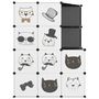 Voir la diapositive 3 : VIDAXL Armoire de rangement pour enfants avec 10 cubes Noir PP