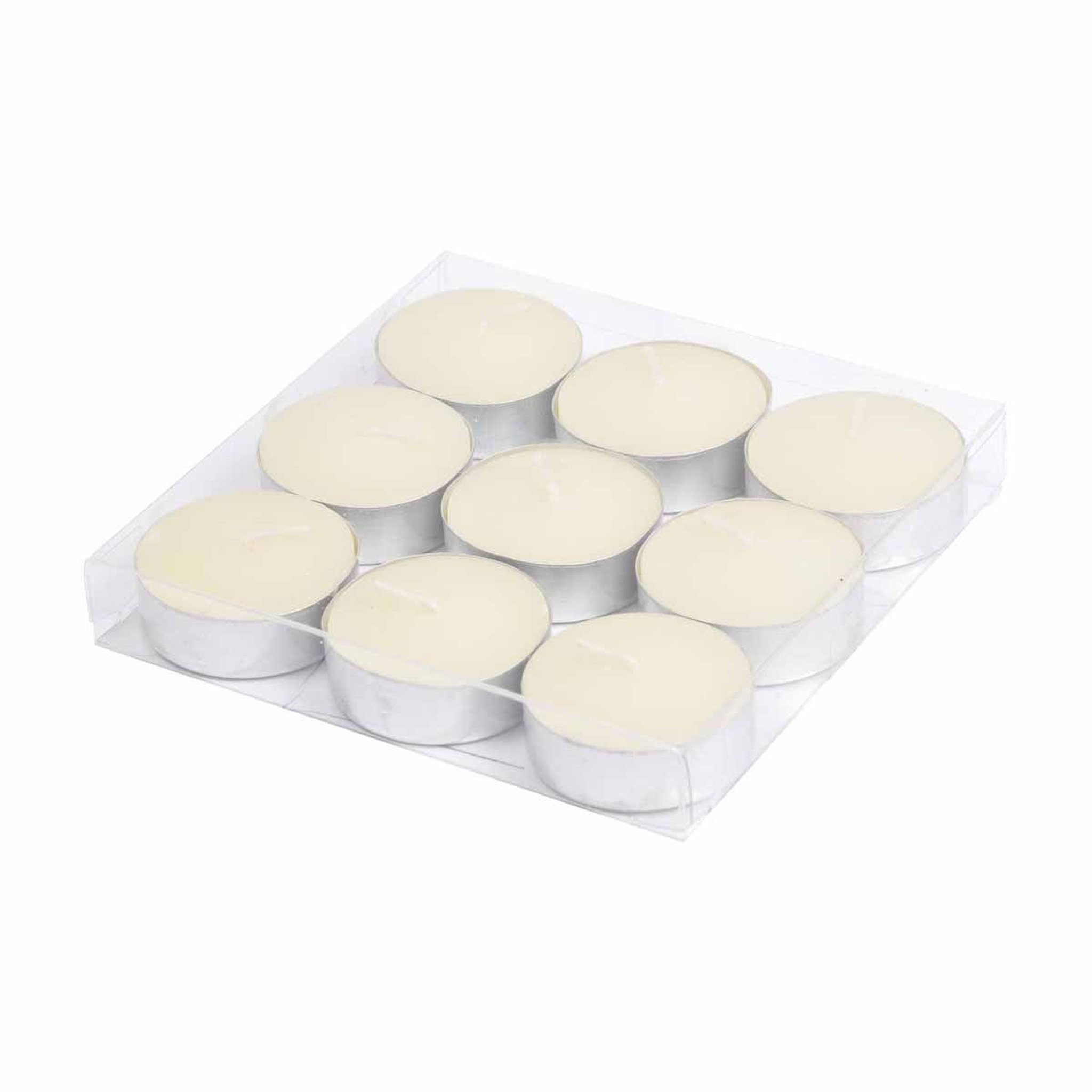 HOMEA Lot de 9 bougies parfumées chauffe-plat  gaïa  3cm vanille