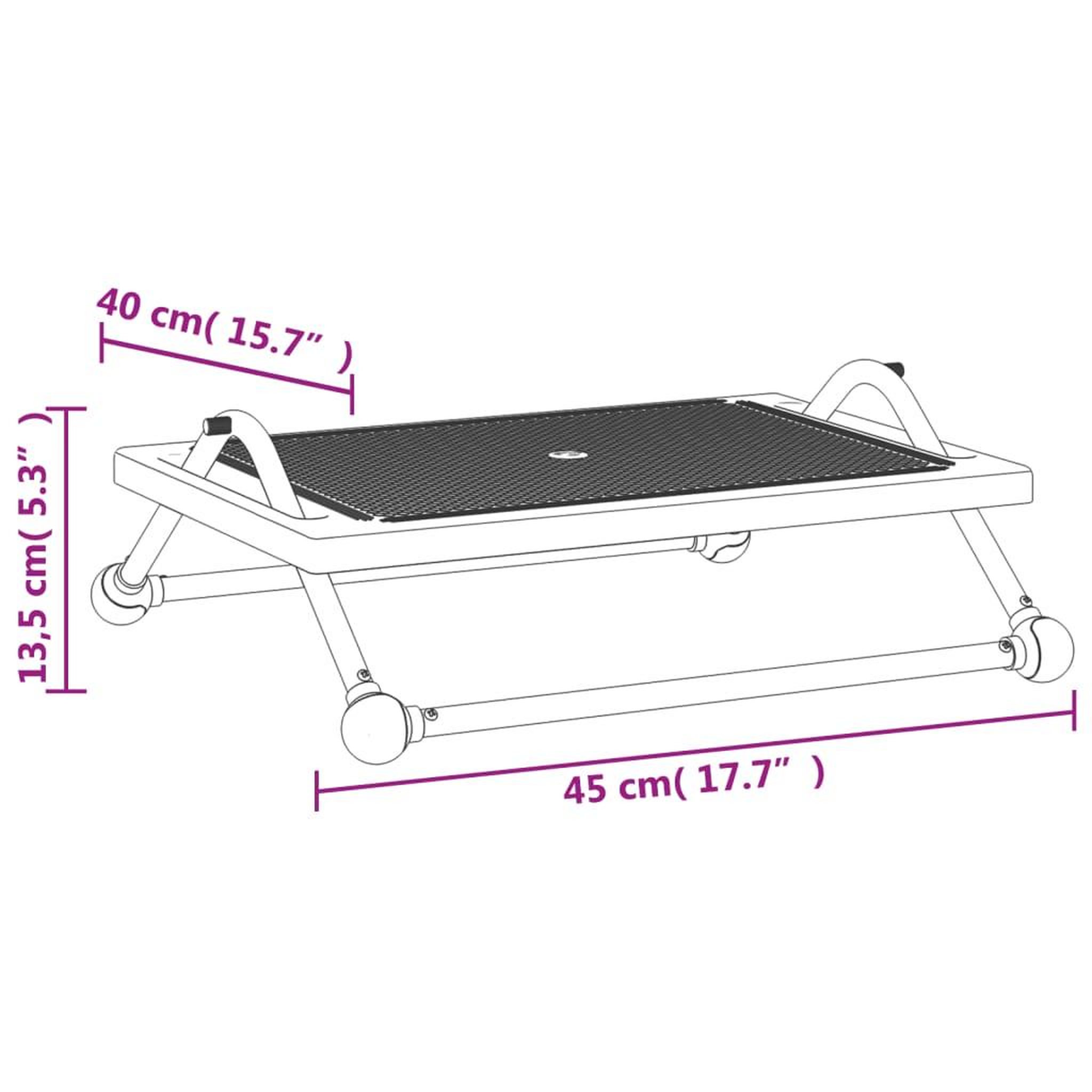 Voir la diapositive 6 : VIDAXL Repose-pied noir 45x40x13,5 cm