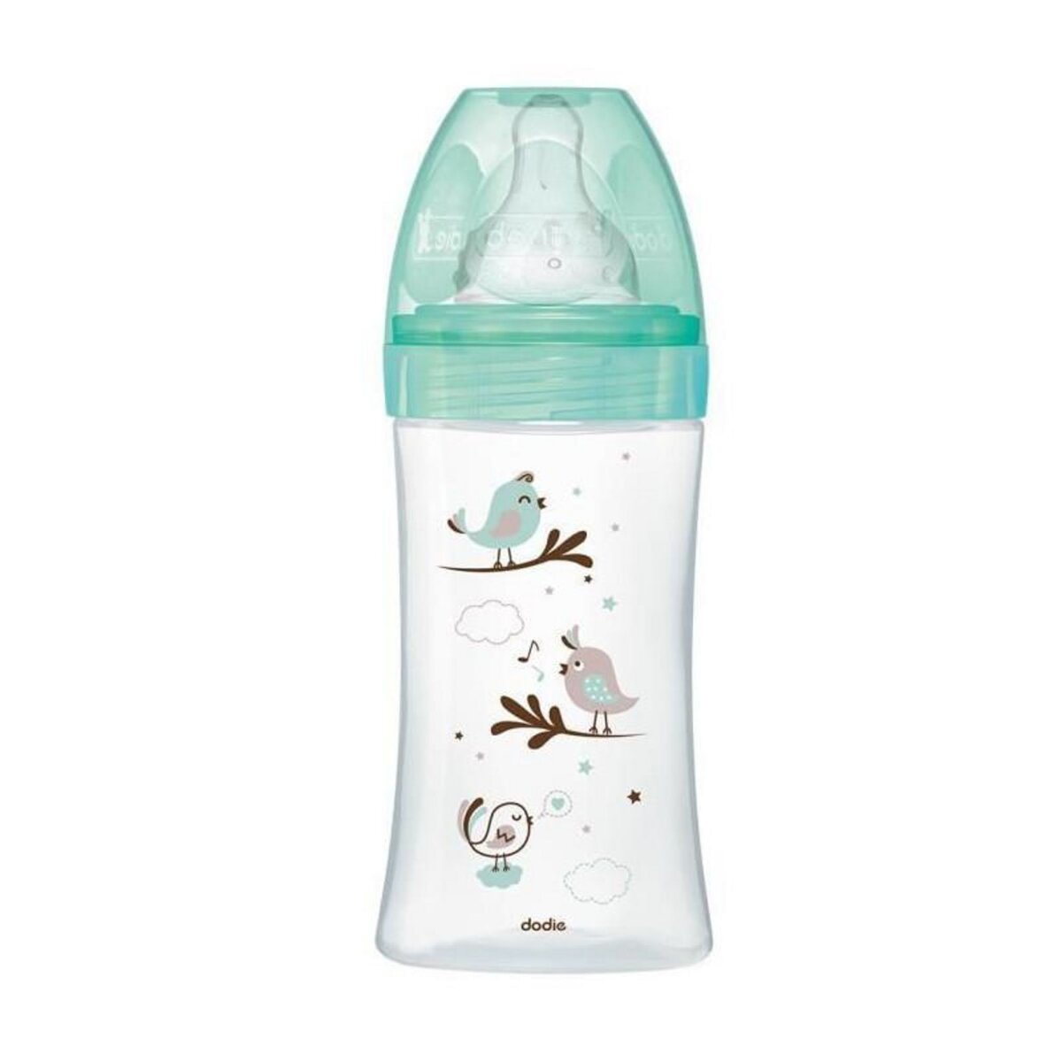 DODIE Dodie - Biberon Initiation+ Verre 270ml Vert Oiseaux