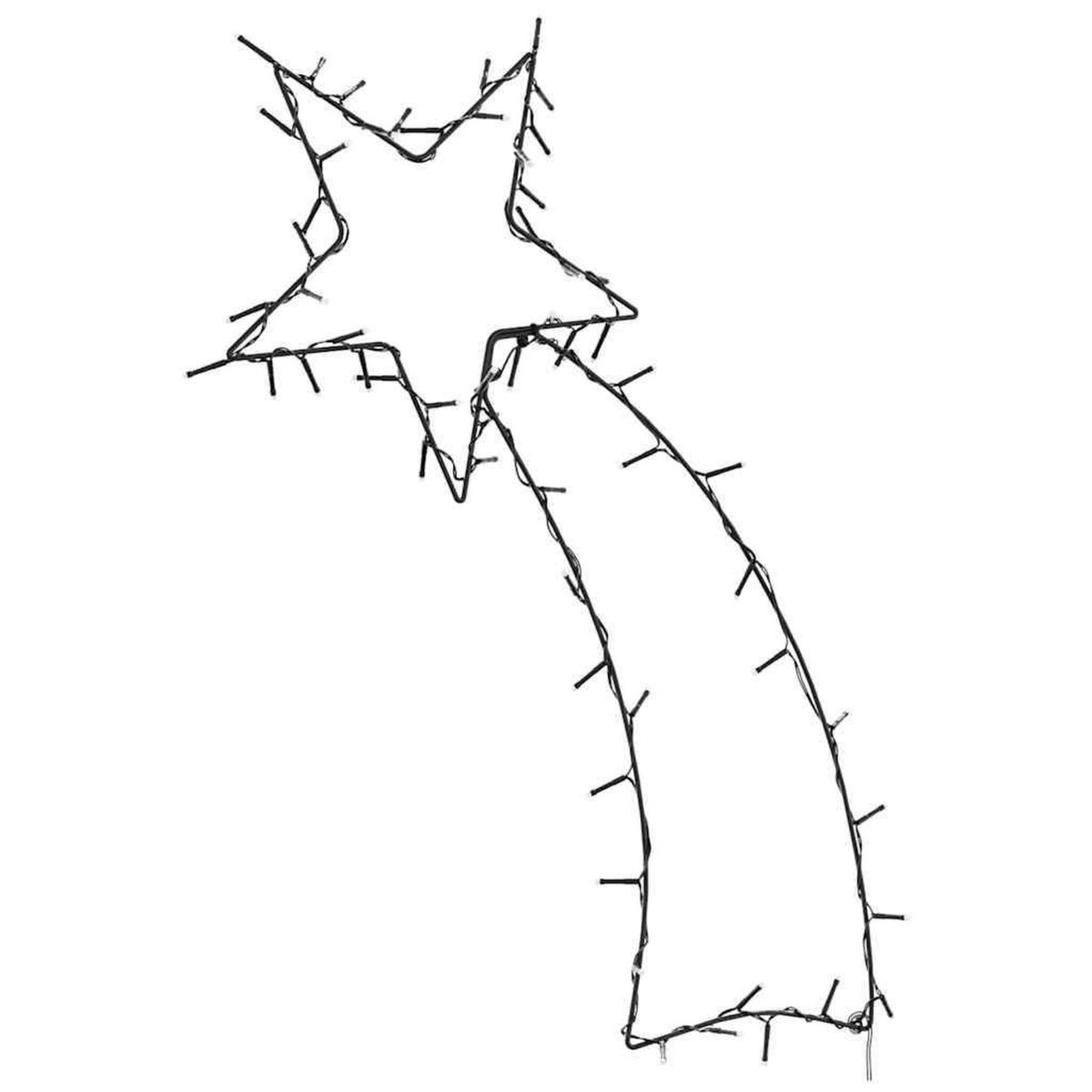 VIDAXL Lumieres de Noël silhouette d'etoile filante 80 LED