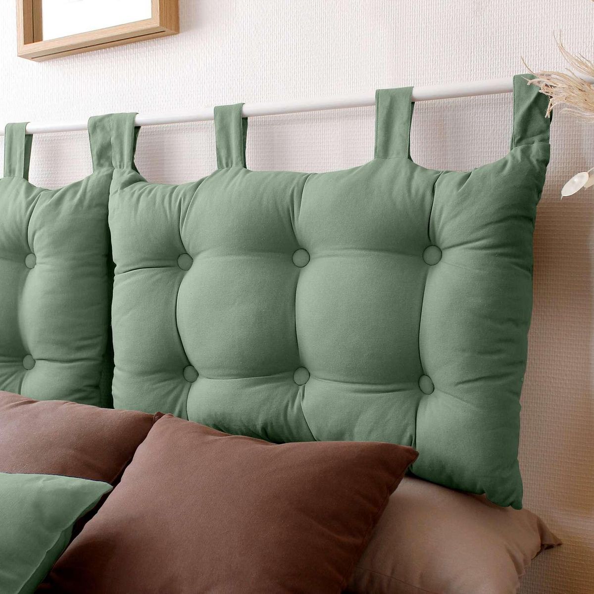 TOILINUX Tête de lit coussin Panama à suspendre