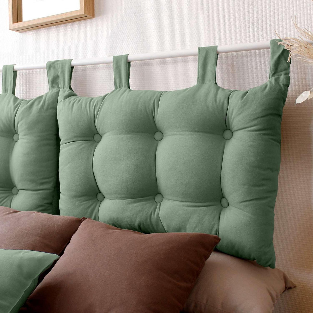 TOILINUX Tête de lit coussin Panama à suspendre