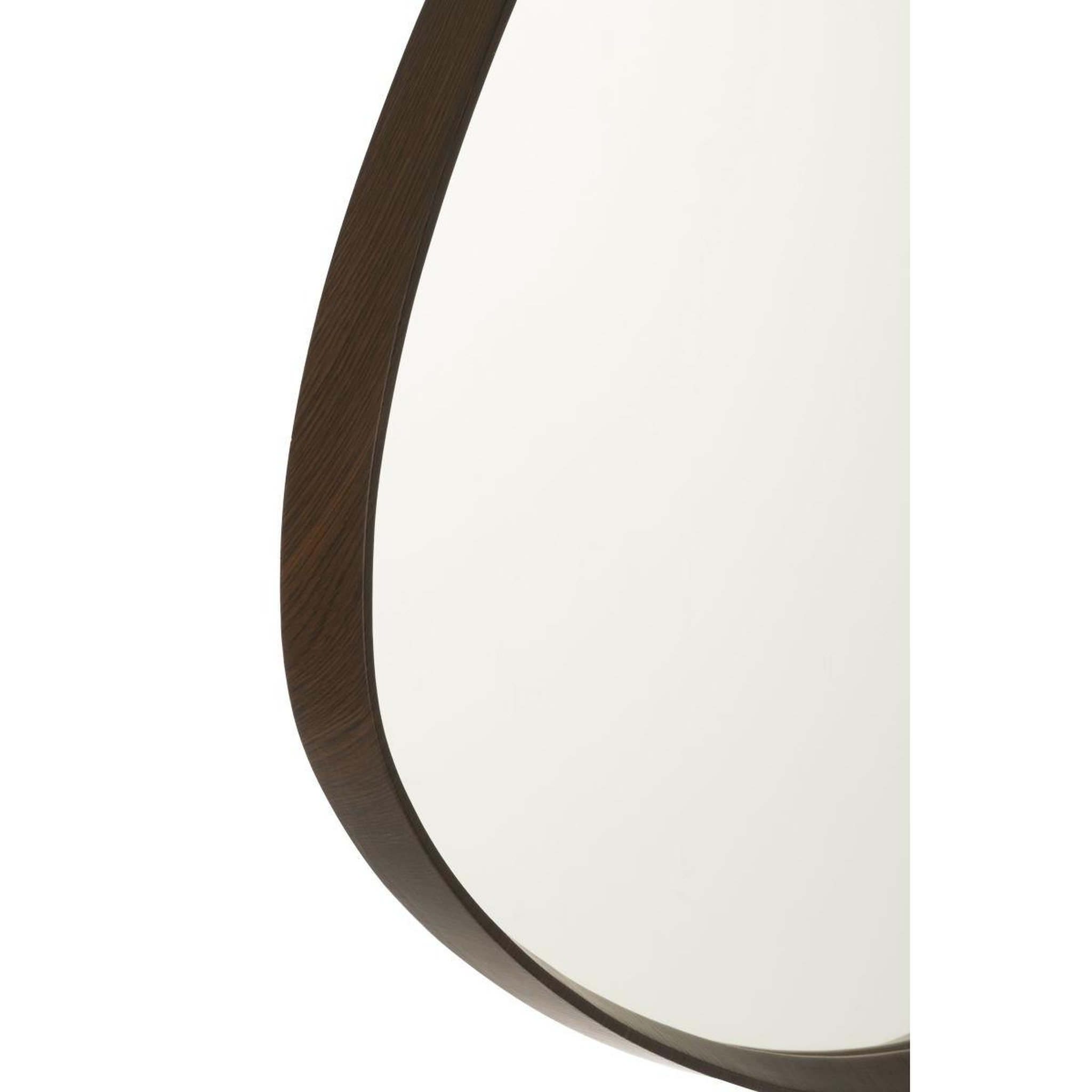 Voir la diapositive 3 : J-LINE Miroir Mural Abstrait  Nigel  70cm Marron Foncé