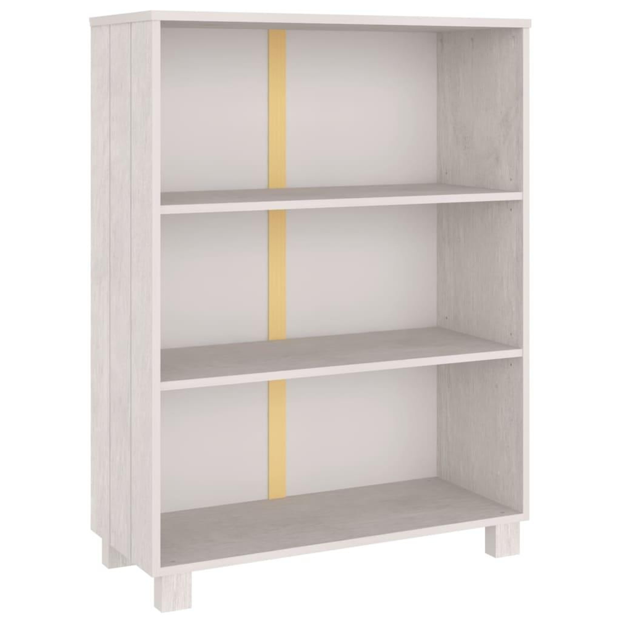 Voir la diapositive 2 : VIDAXL Bibliotheque HAMAR Blanc 85x35x112 cm Bois de pin massif
