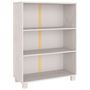 Voir la diapositive 2 : VIDAXL Bibliotheque HAMAR Blanc 85x35x112 cm Bois de pin massif