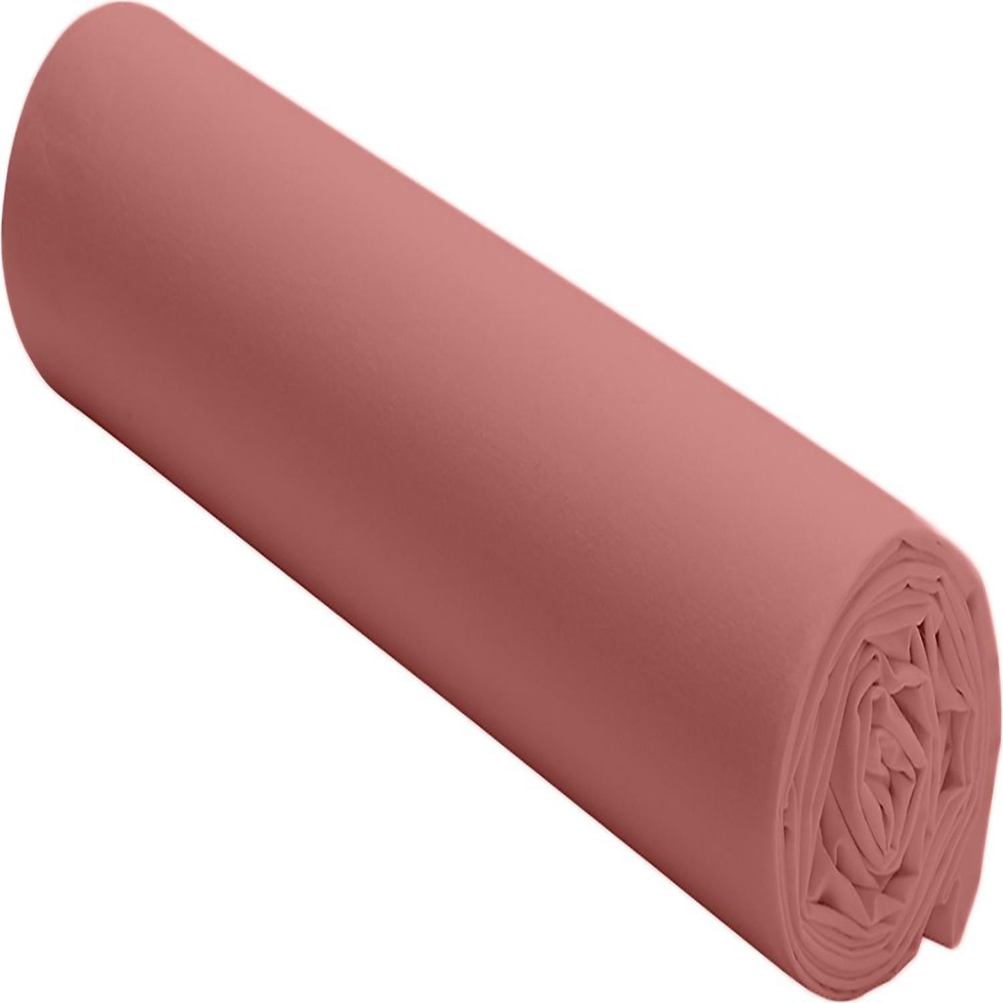 Voir la diapositive 2 : BATON ROUGE Drap housse 100% percale de coton lavé 80 fils/cm² - vieux rose