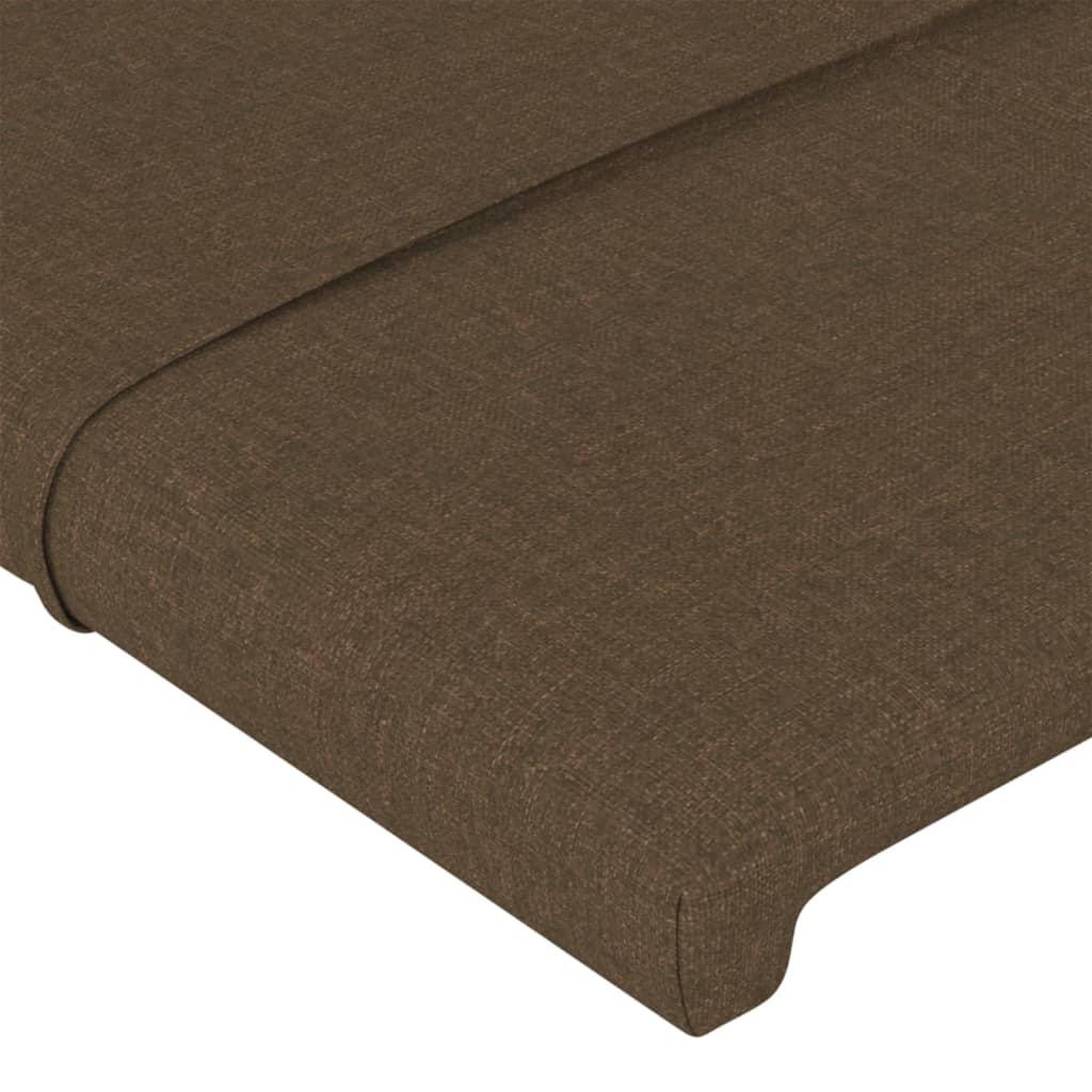 Voir la diapositive 5 : VIDAXL Tete de lit a LED Marron fonce 200x5x118/128 cm Tissu