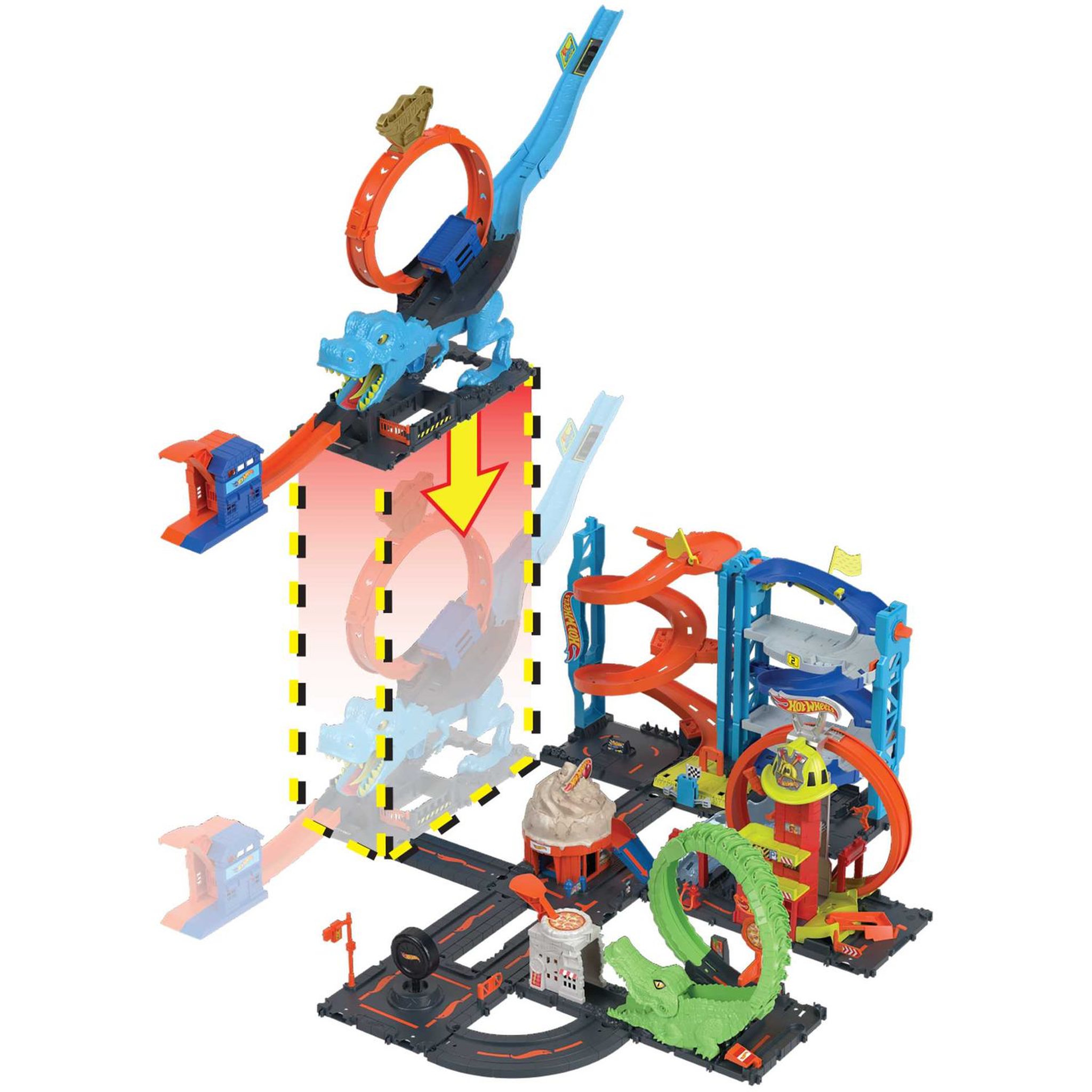 Voir la diapositive 4 : HOT WHEELS Circuit L'attaque du T rex Hot Wheels 
