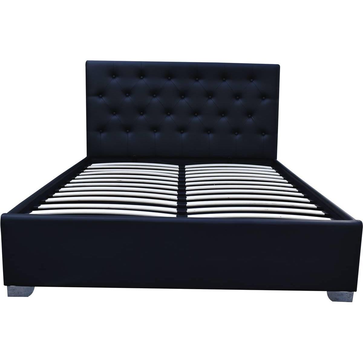 Habitat et Jardin Lit double avec coffre  Tino  - 180 x 200 cm - Noir