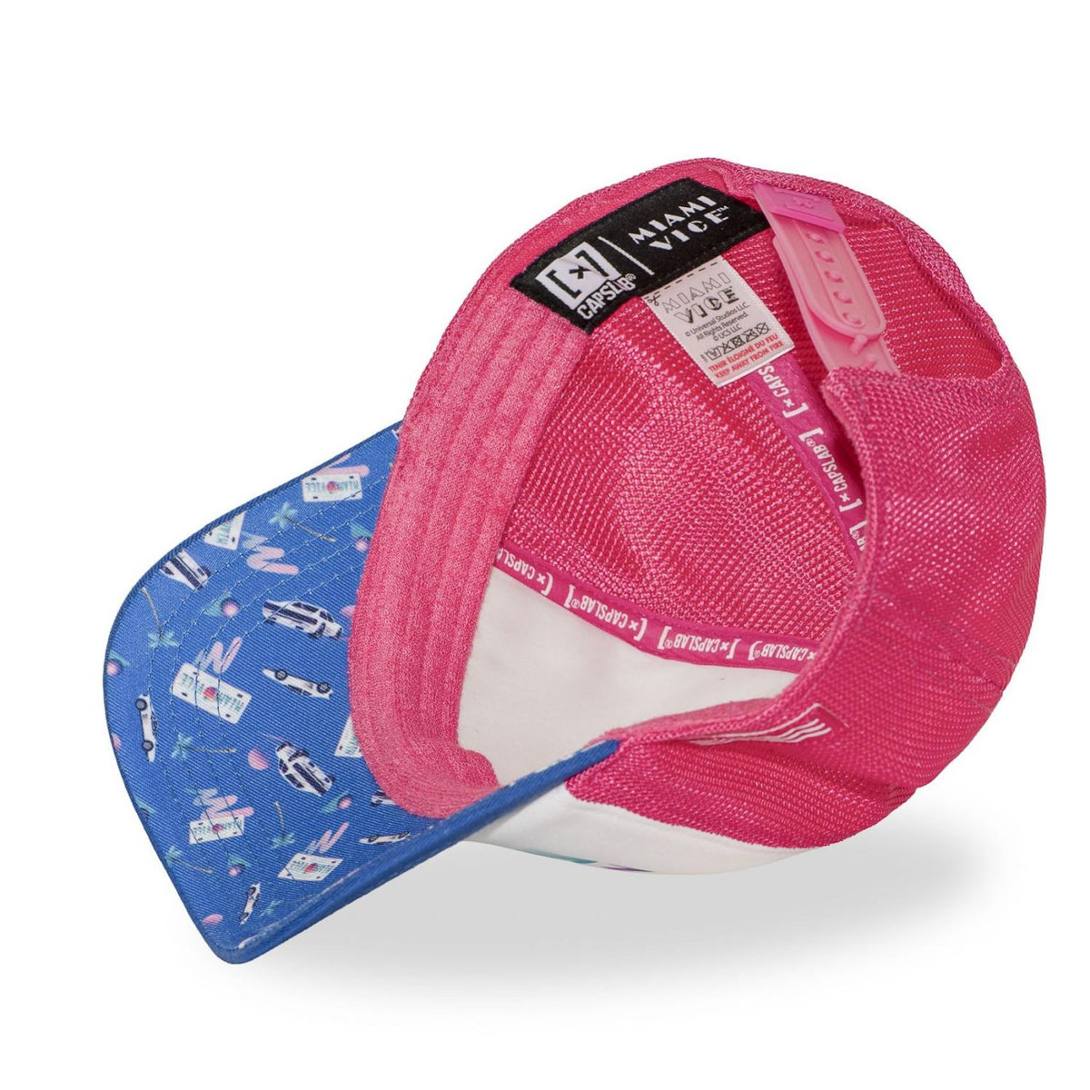 CAPSLAB Casquette trucker mousse avec filet Miami Vice Cops
