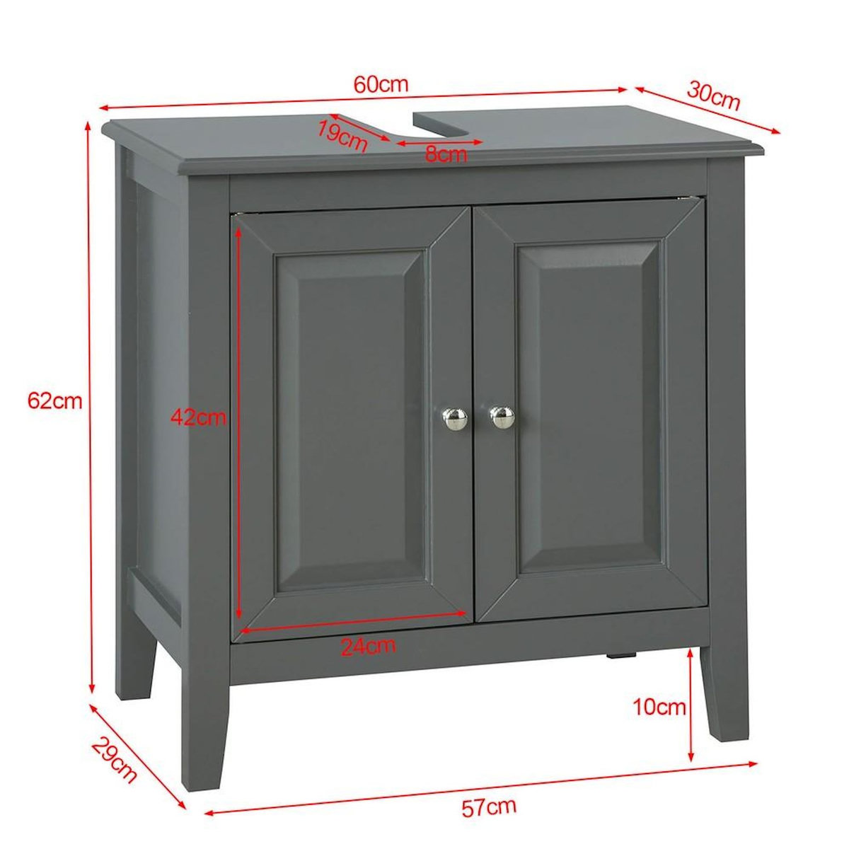 SOBUY SoBuy - Meuble Sous-vasque à deux portes - Classique - FRG202