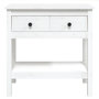 Voir la diapositive 6 : VIDAXL Table console Blanc 75x35x75 cm Bois massif de pin