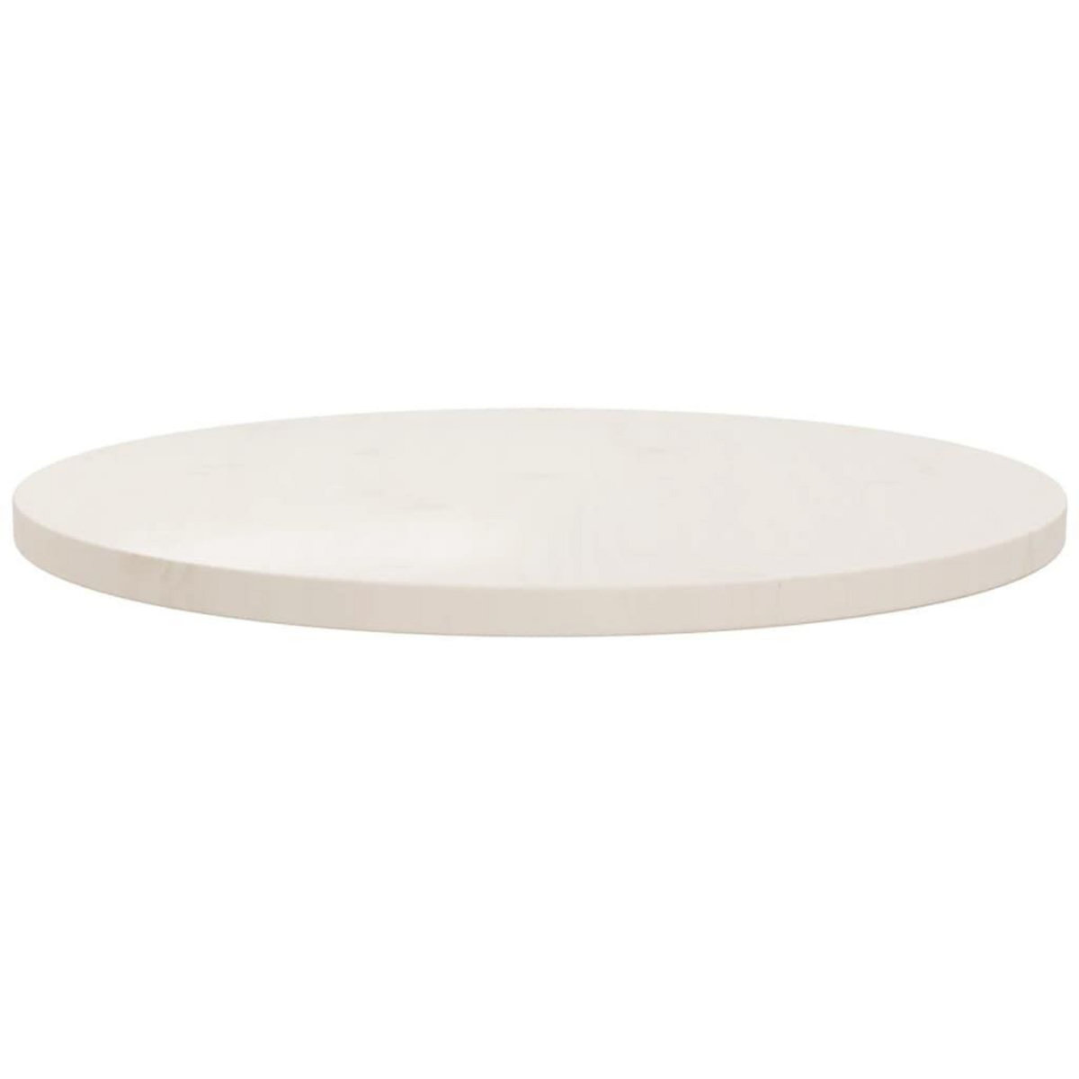 VIDAXL Dessus de table Blanc Ø60x2,5 cm Bois de pin massif