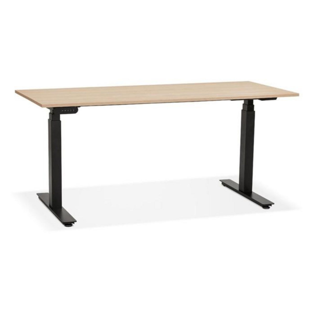 Paris Prix Bureau Ergonomique Réglable  Électrique  140cm Naturel & Noir