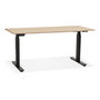 Voir la diapositive 1 : Paris Prix Bureau Ergonomique Réglable  Électrique  140cm Naturel & Noir